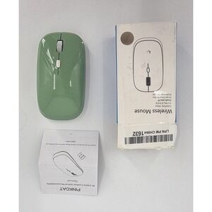 PINKCAT TM010 2.4GHz Wireless Optical Mouse Green USB Receiver W/ Box & Manual